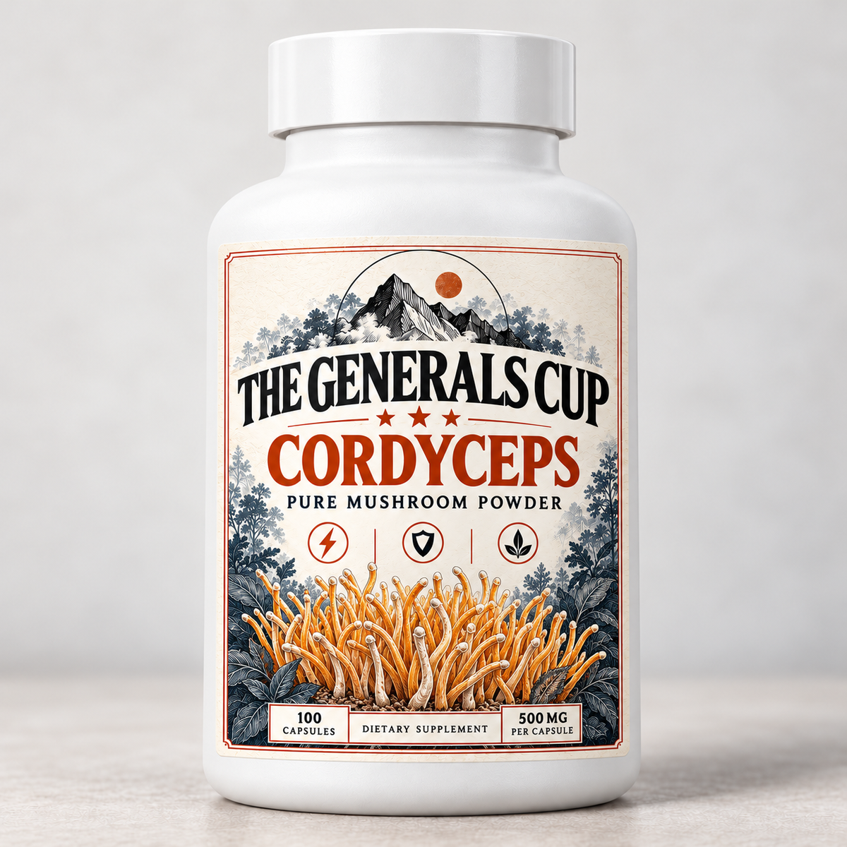 Cordyceps Mushroom Capsules (24 Bottle Case)