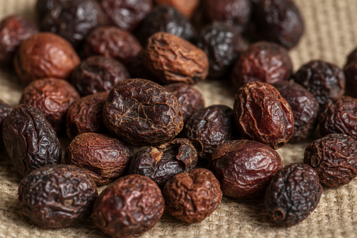 make me an image of a dried coffee fruit